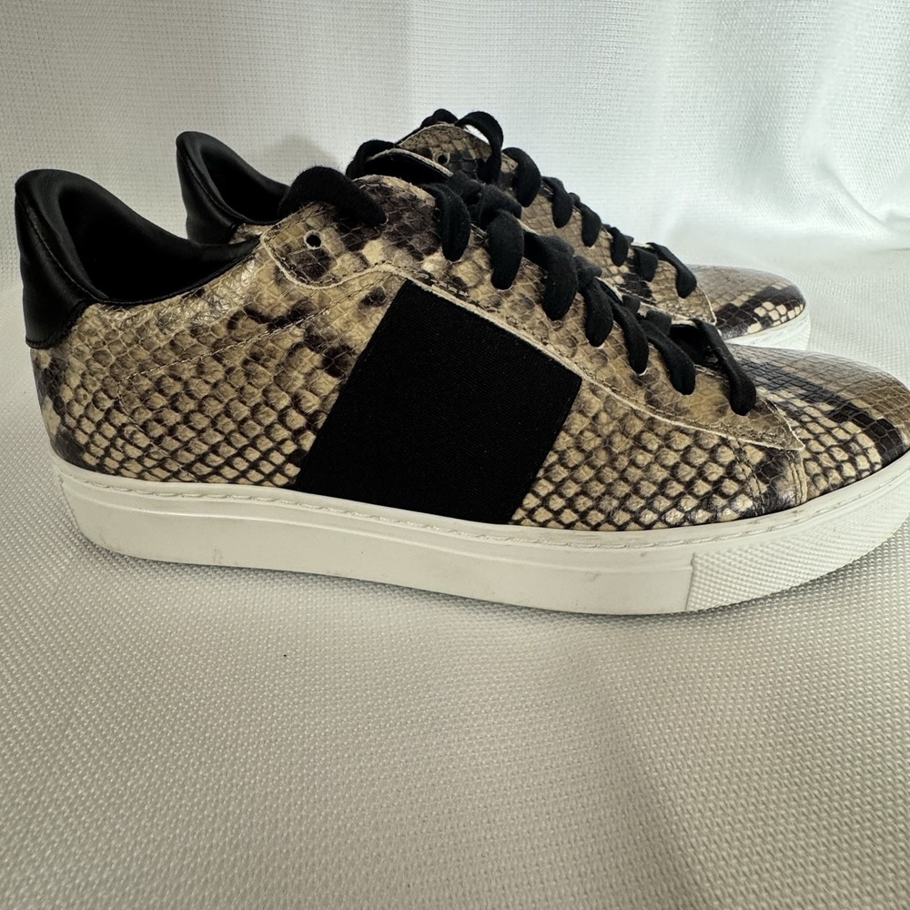 M. Gemi Woman's The Volata Snakeskin Print Leather Sneaker Size IT37 US 7 - Picture 4 of 13